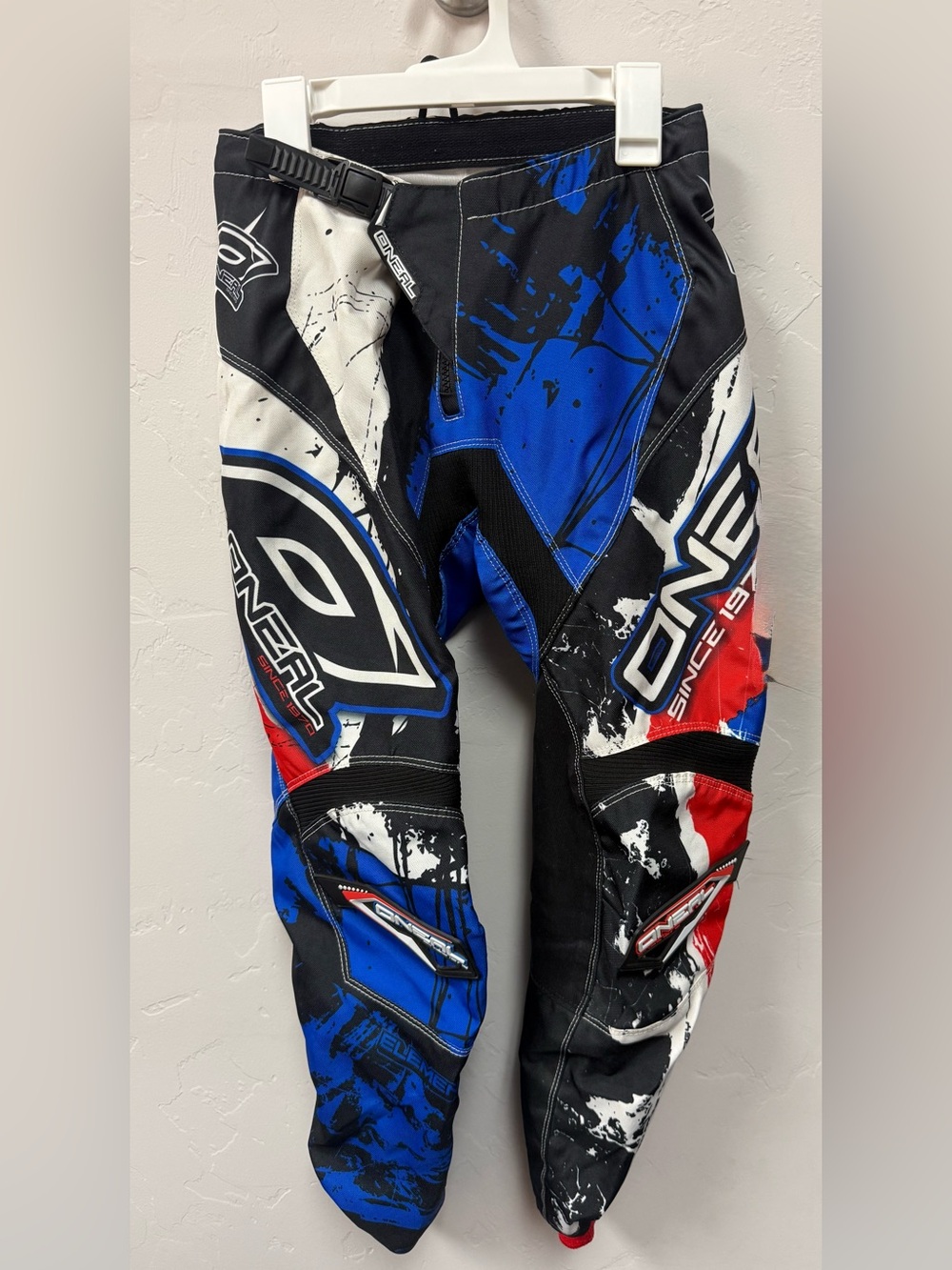 O'Neal Kids Black/Blue/Red Hybrid Riding Pants